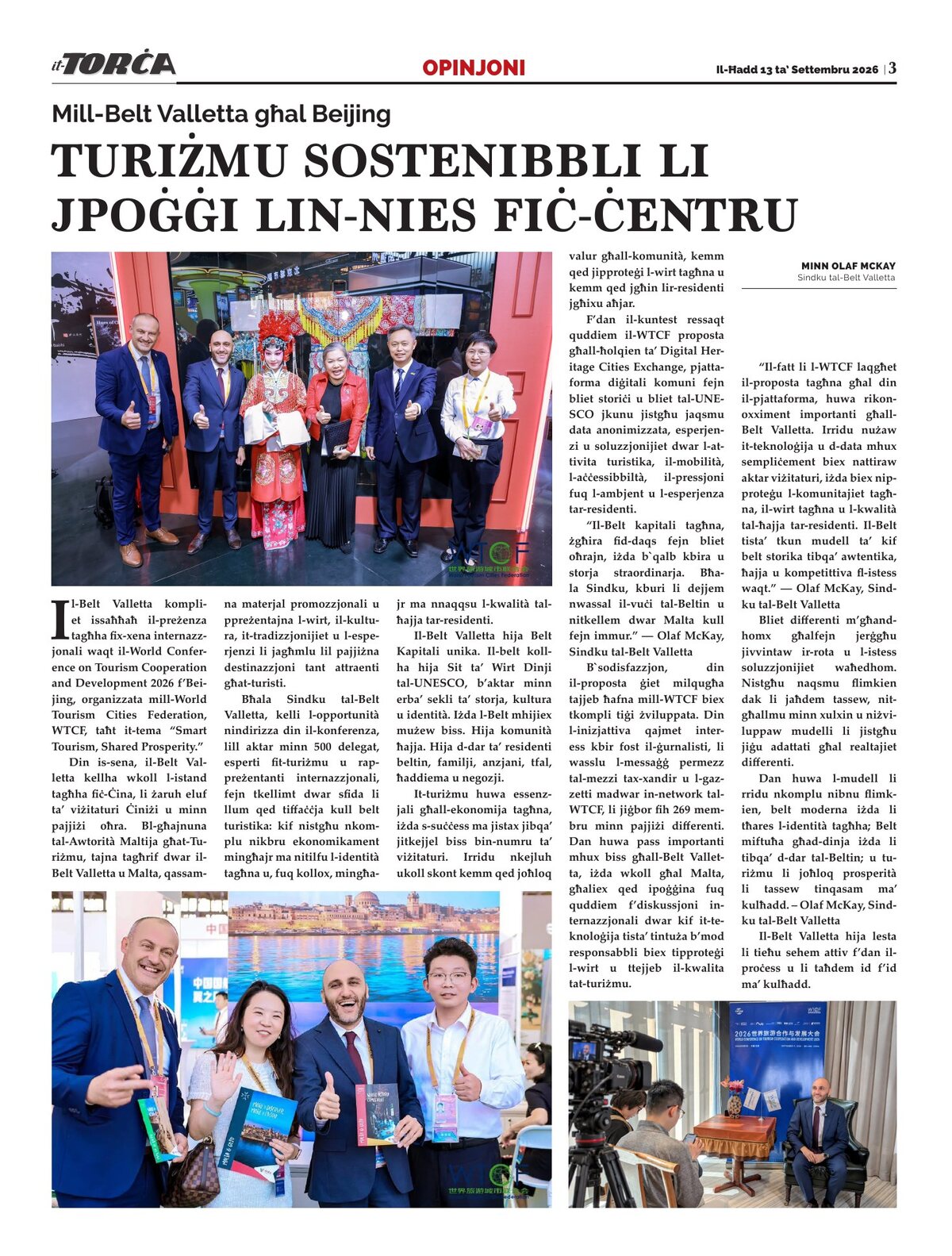 Turiżmu sostenibbli li jpoġġi lin-nies fiċ-ċentru — It-Torċa