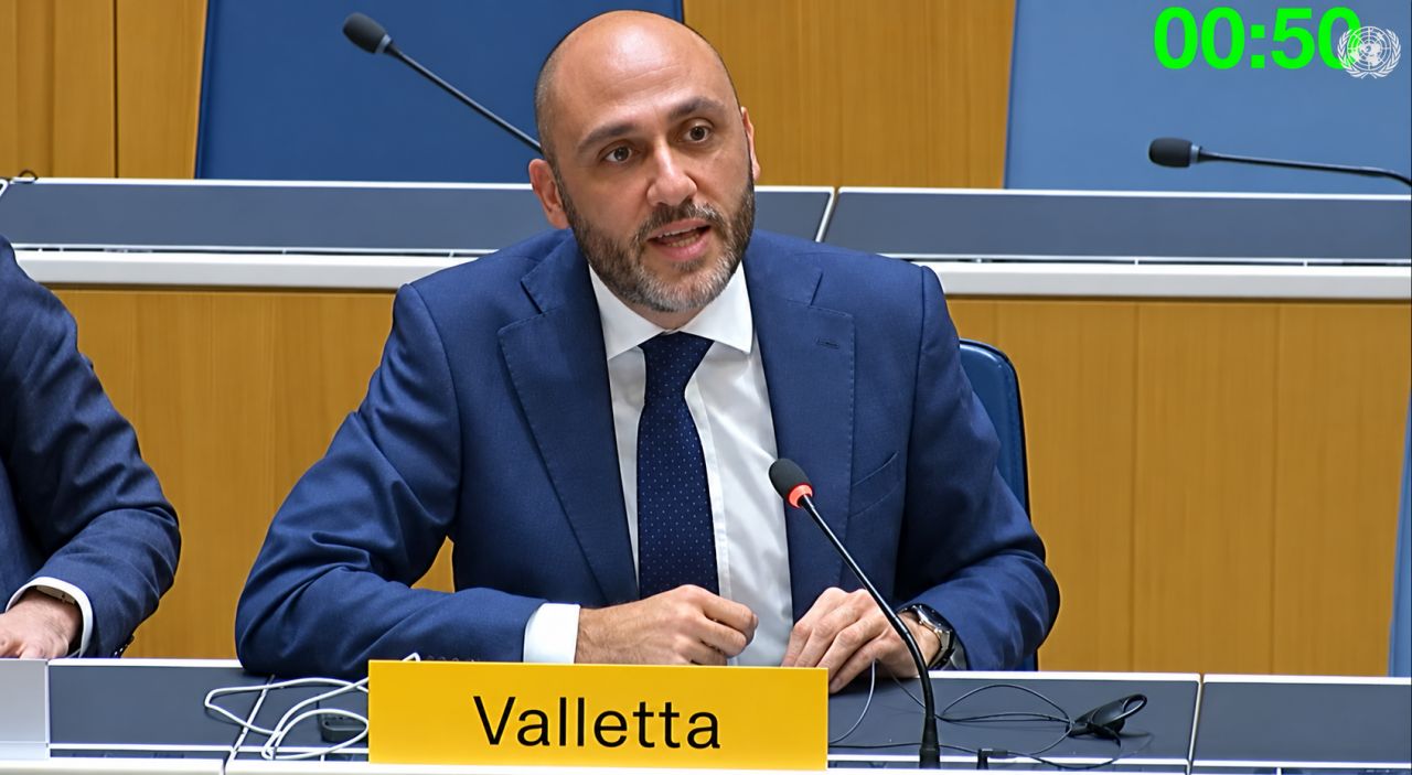 Olaf McKay jitkellem fil-Forum tas-Sindki tan-Nazzjonijiet Uniti f’Ġinevra